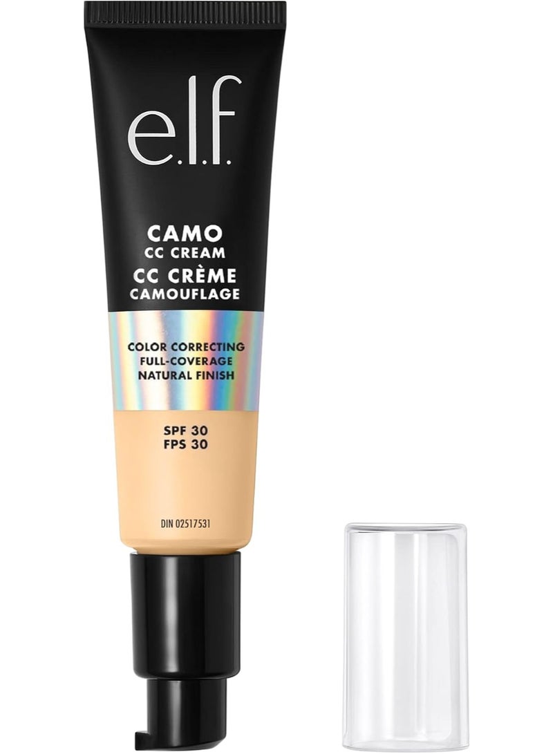 elf Camo CC Cream, Colour Correcting Full Coverage Foundation with SPF 30, Fair 140 W, 1.05 Oz - Image 1